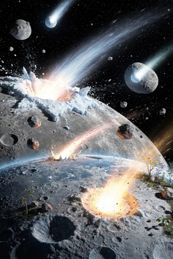 Tesouros gelados no polo sul lunar
