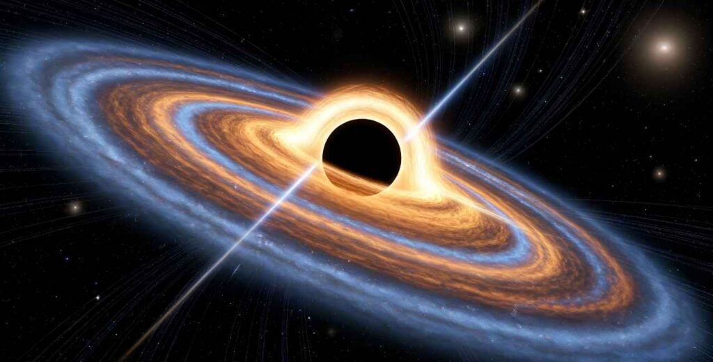 Buraco negro supermassivo em galáxia primordial — observações do James Webb