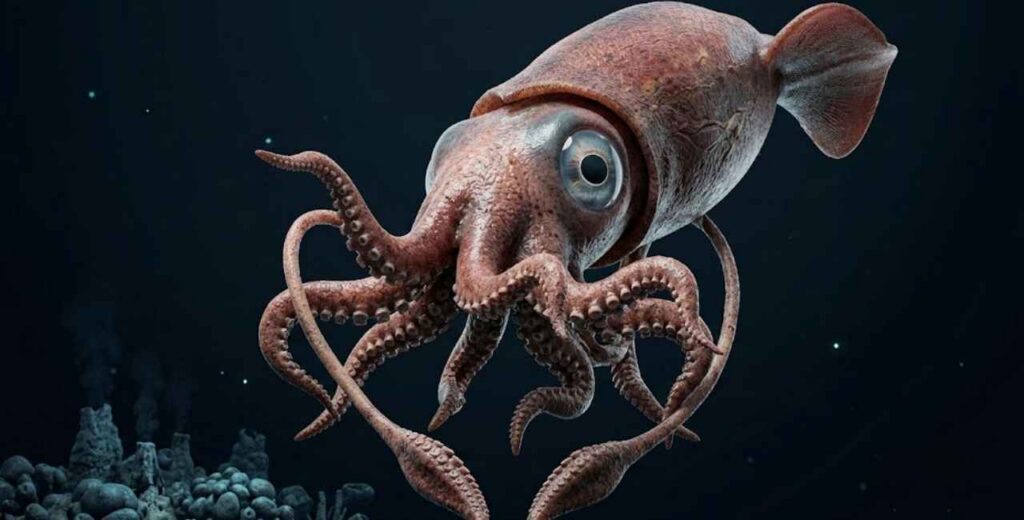 Lula colossal — Mesonychoteuthis hamiltoni — gigantismo e olhos gigantes