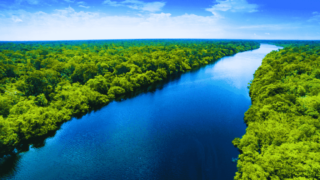 O Rio Amazonas é o rio mais extenso do planeta, com 6.800 km, superando o Nilo