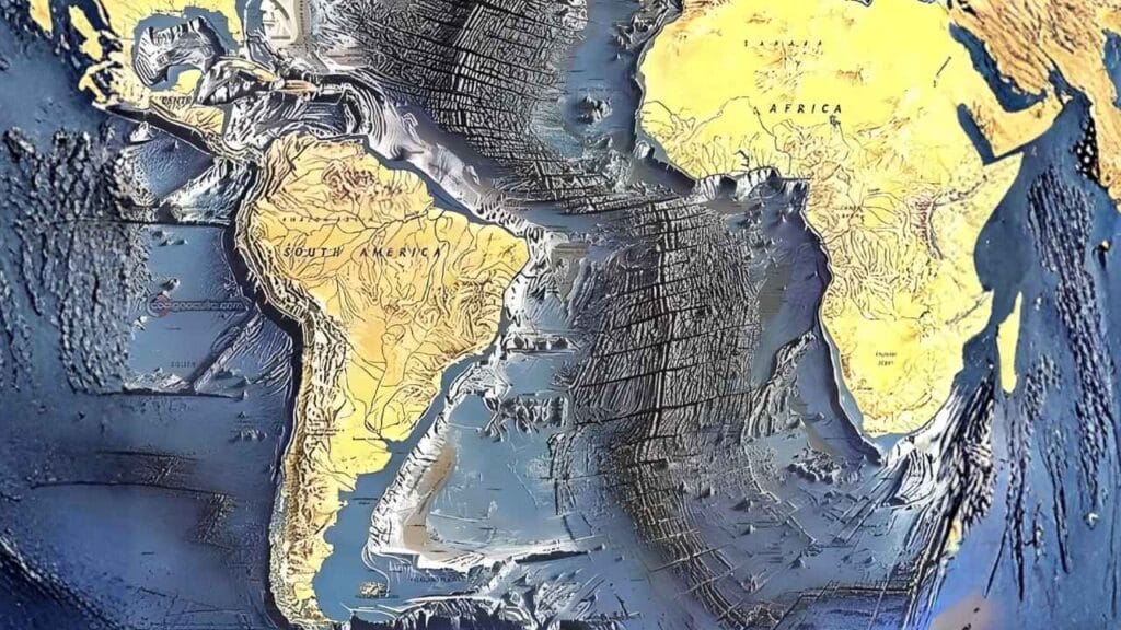 Descoberta histórica mapa misterioso revela o submundo oculto do oceano Atlântico