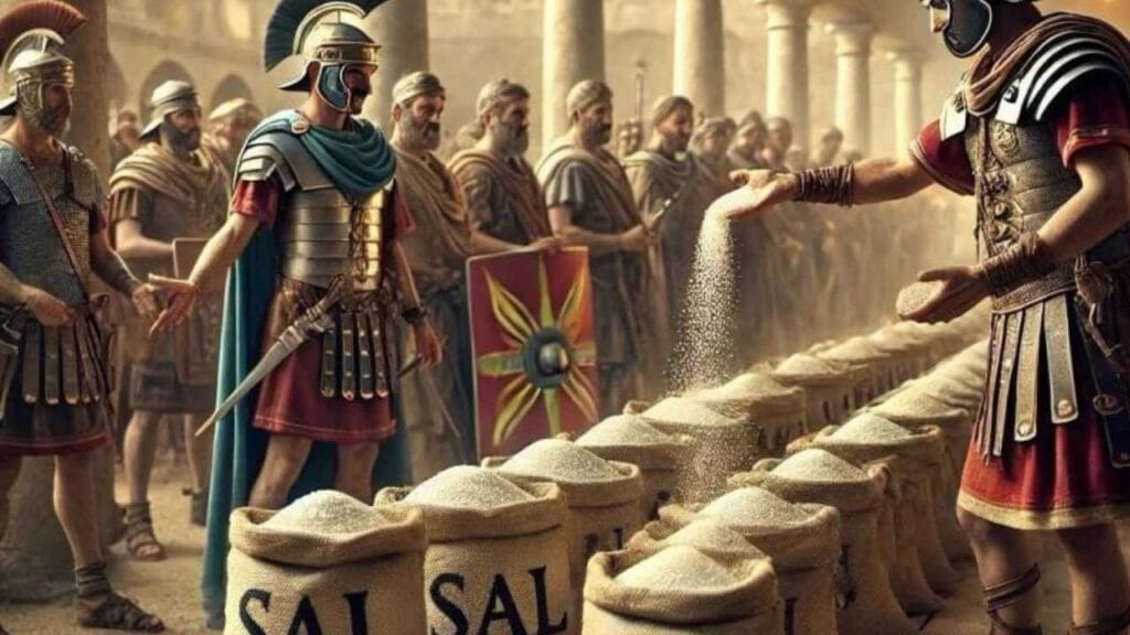 Soldados romanos recebiam sal como pagamento, e daí nasceu a palavra salário