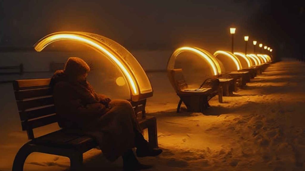 Japão instala bancos aquecidos nas ruas para proteger pessoas sem teto e transformar frio extremo em solidariedade humana