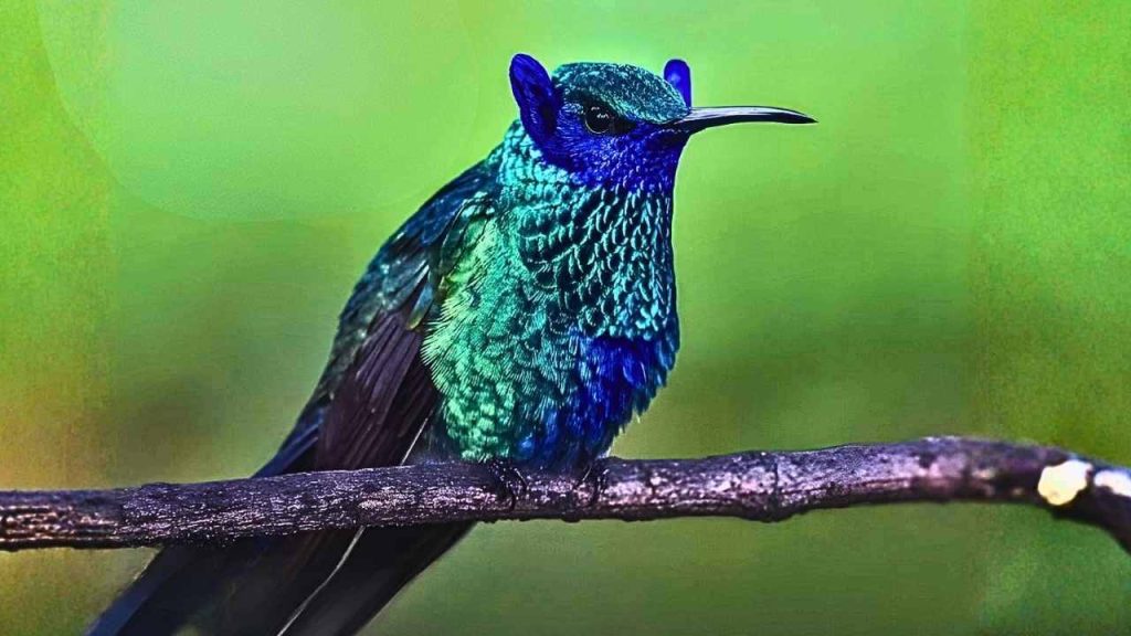 Raríssimo beija flor de orelhas grandes surge em Bogotá e encanta cientistas com uma aparência quase mágica 