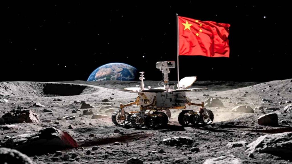 Sonda lunar chinesa Chang'e 4 fotografada no lado oculto da Lua. A missão coletou amostras de solo que trazem novas pistas sobre a formação e origem do satélite